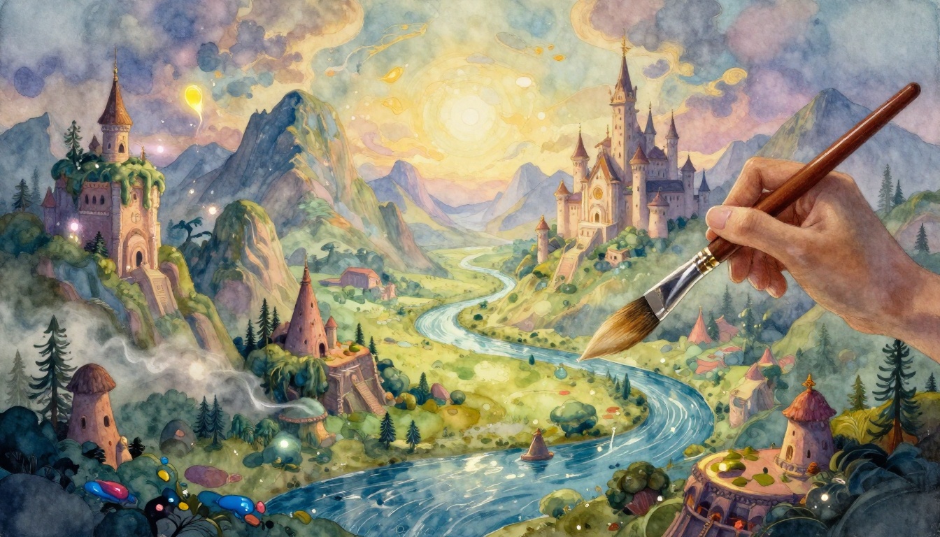 From Text to World: Generating Fantasy Art in Real-Time